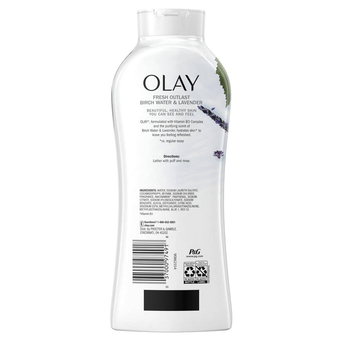 Olay Fresh Outlast Body Wash Birch & Lavender - 22 fl oz