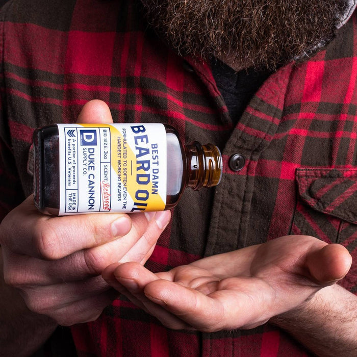 Duke Cannon Best Damn Redwood Beard Oil - 3oz
