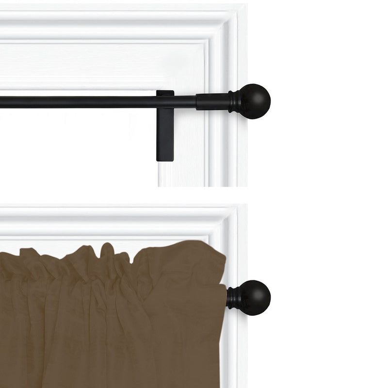 28"x48" Twist & Shout Curtain Panel Rod Black - Room Essentials& (LOCAL PICKUP ONLY)