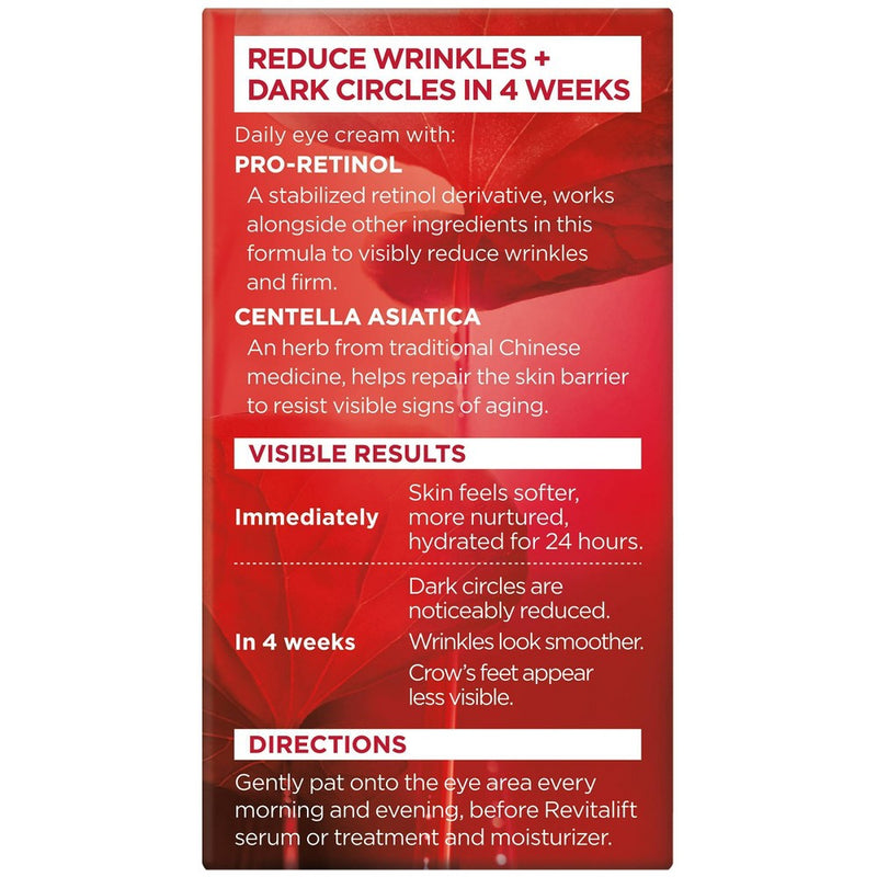 L'Oreal Paris Revitalift Anti-Wrinkle + Firming Eye Cream - 0.5oz