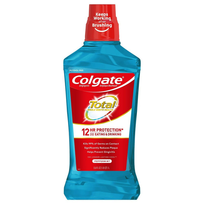 Colgate Total Alcohol Free Mouthwash - Peppermint - 1L - 33.8 fl oz