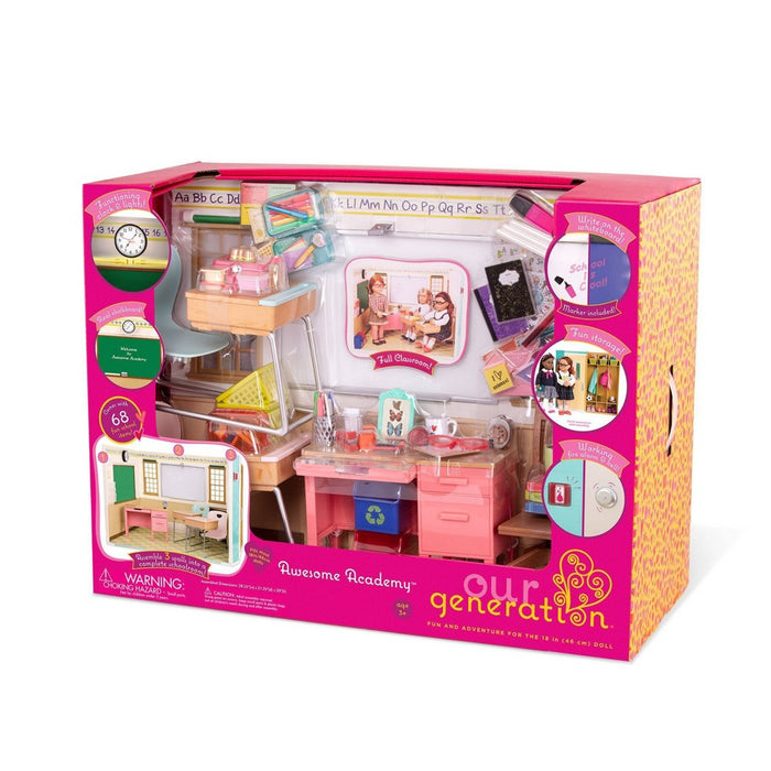 Our Generation Awesome Academy School Room for 18 in Dolls (LOCAL PICKUP ONLY)