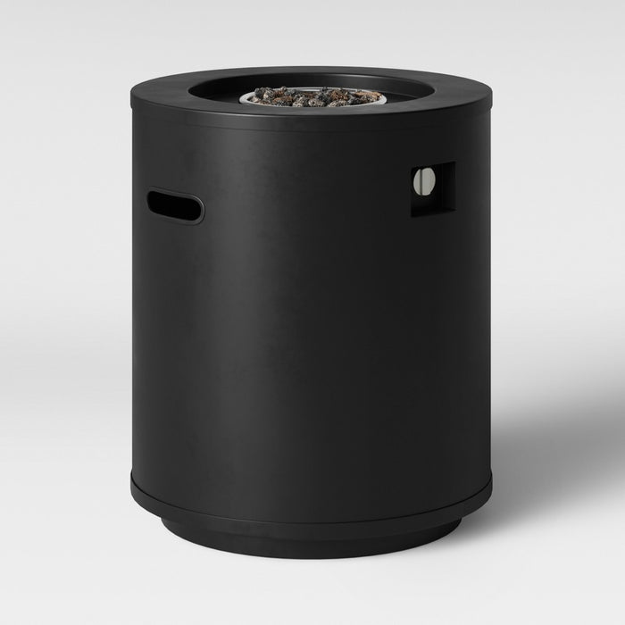 Round Metal Fire Column - Black - Project 62& (LOCAL PICKUP ONLY)