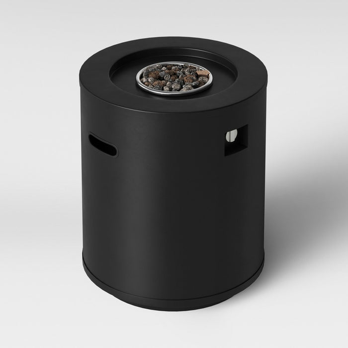 Round Metal Fire Column - Black - Project 62& (LOCAL PICKUP ONLY)