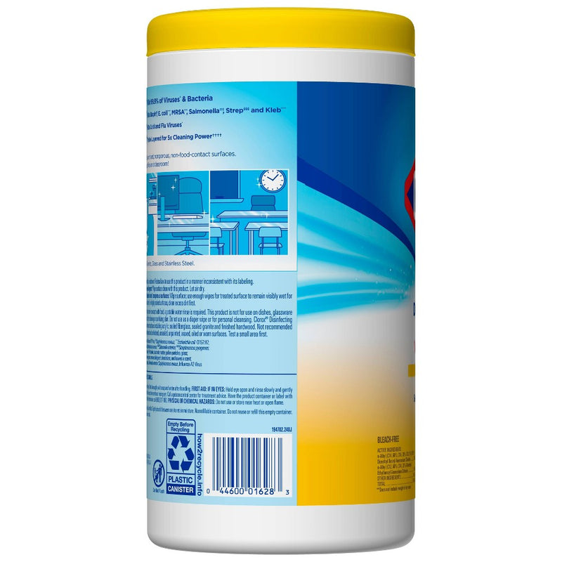 Clorox Disinfecting Wipes Bleach Free Cleaning Wipes - Crisp Lemon - 75ct
