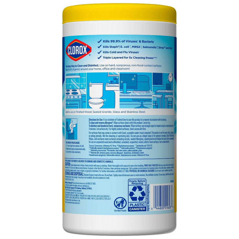 Clorox Disinfecting Wipes Bleach Free Cleaning Wipes - Crisp Lemon - 75ct