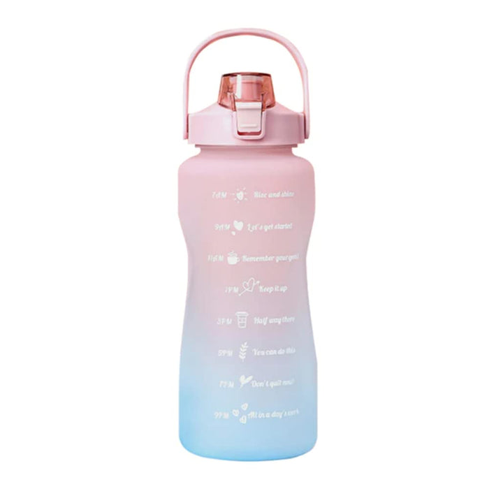 2L Large Capacity Water Bottle Straw Cup Pink