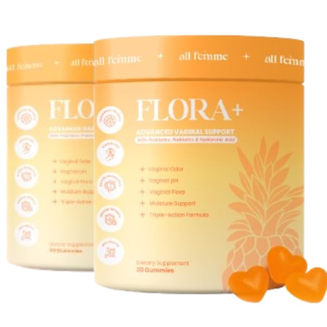 ALLFEAMS Flora+ Ph Balance Vaginal Probiotic Gummies For Women – Pineapple