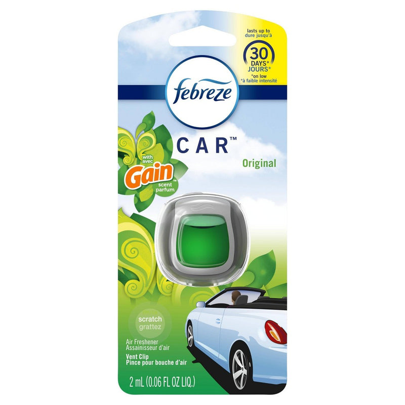Febreze Car Odor-Eliminating Air Freshener Vent Clip with Gain Scent - Original - 1ct