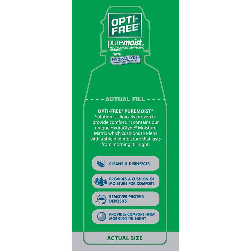 Opti-free Pure Moist Contact Lens Solution - 4 oz