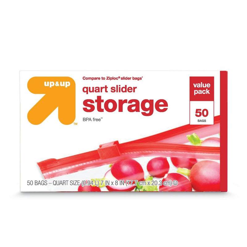 Slider Quart Storage Bags - 50ct - Up&Up&