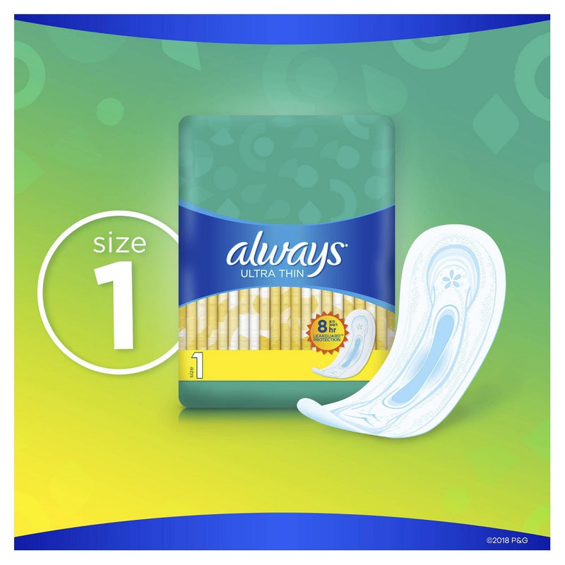 Always Ultra Thin Regular Pads - Size 1 - 44ct