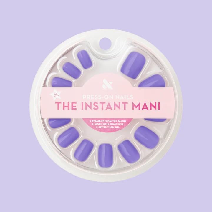 Olive & June The Instant Mani Press-On Nails, 42 Glue Press-On Nails, Bold & Unshaken, Short, Squoval