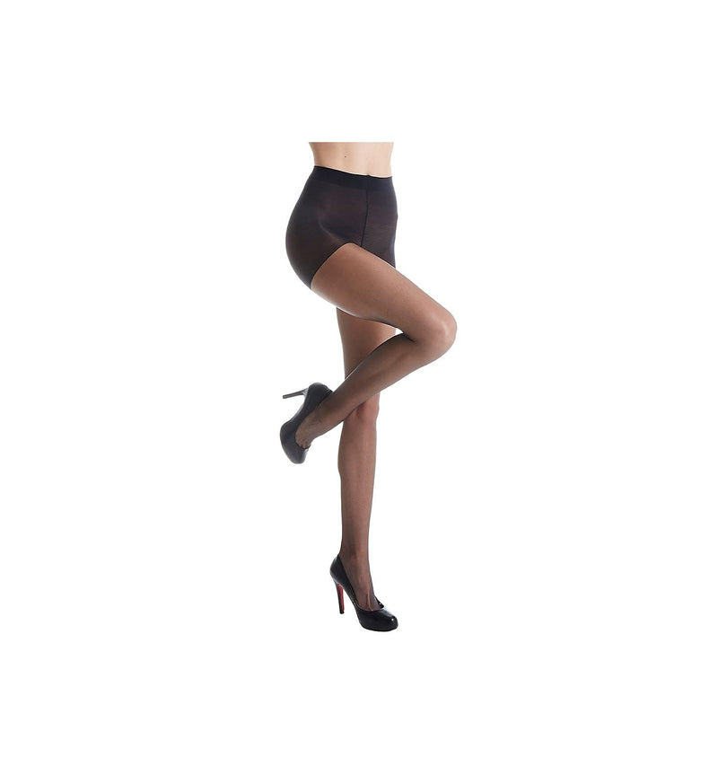 Hue Women's Backseam Control Top Pantyhose 6038 3 Black