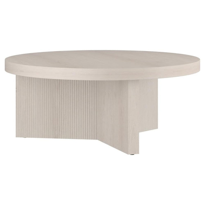 Henn&Hart 36" Alder White MDF/PVC Coffee Table (LOCAL PICKUP ONLY)