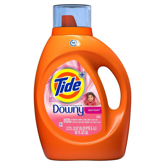 Tide Plus Downy April Fresh High Efficiency Liquid Laundry Detergent - 92 fl oz