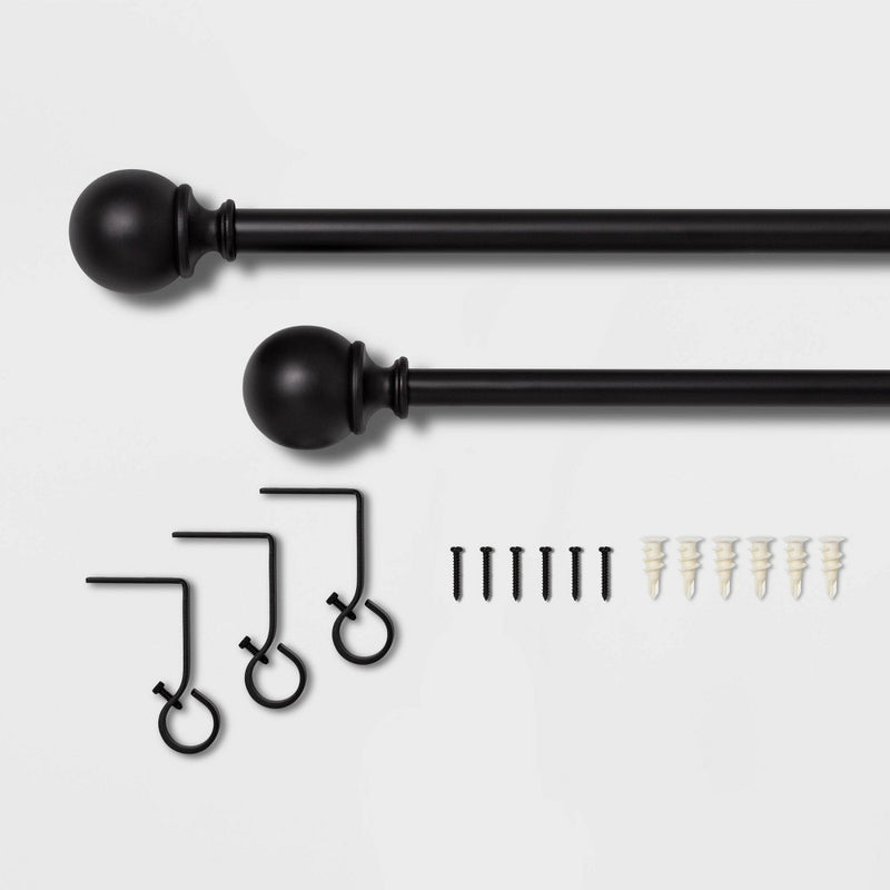 66"-120" Rod Ball Matte Black - Threshold& (LOCAL PICKUP ONLY)