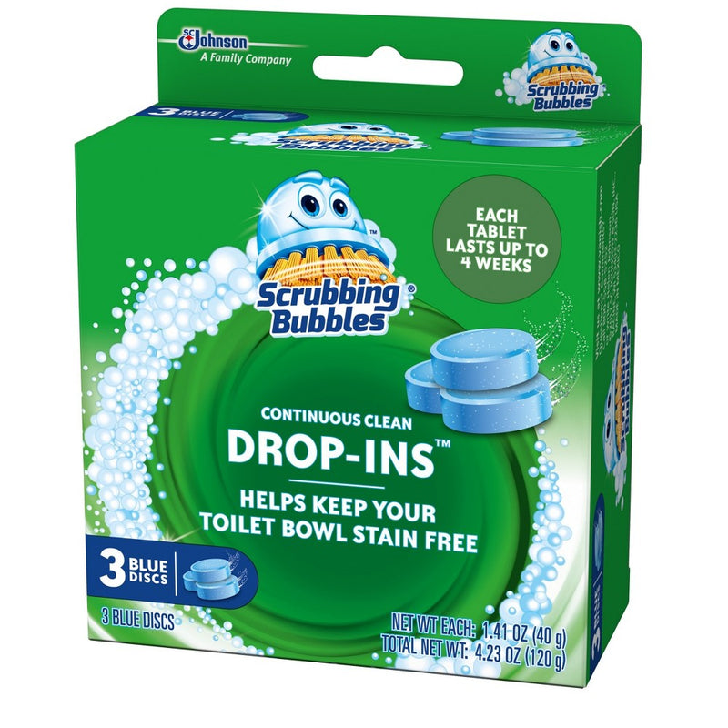 Scrubbing Bubbles Continuous Clean Drop-Ins - Blue Discs - 3ct/4.23oz