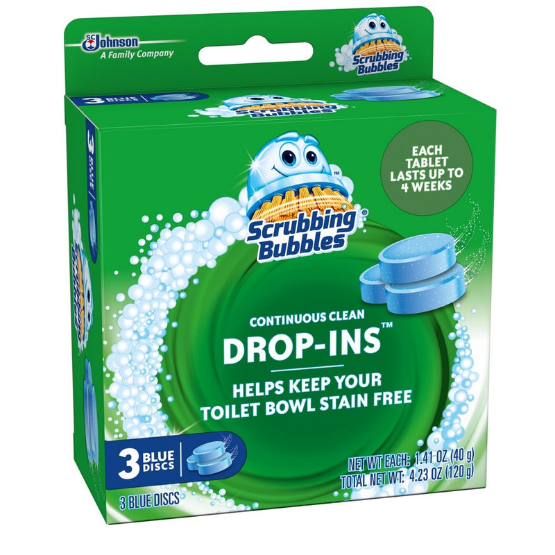 Scrubbing Bubbles Continuous Clean Drop-Ins - Blue Discs - 3ct/4.23oz