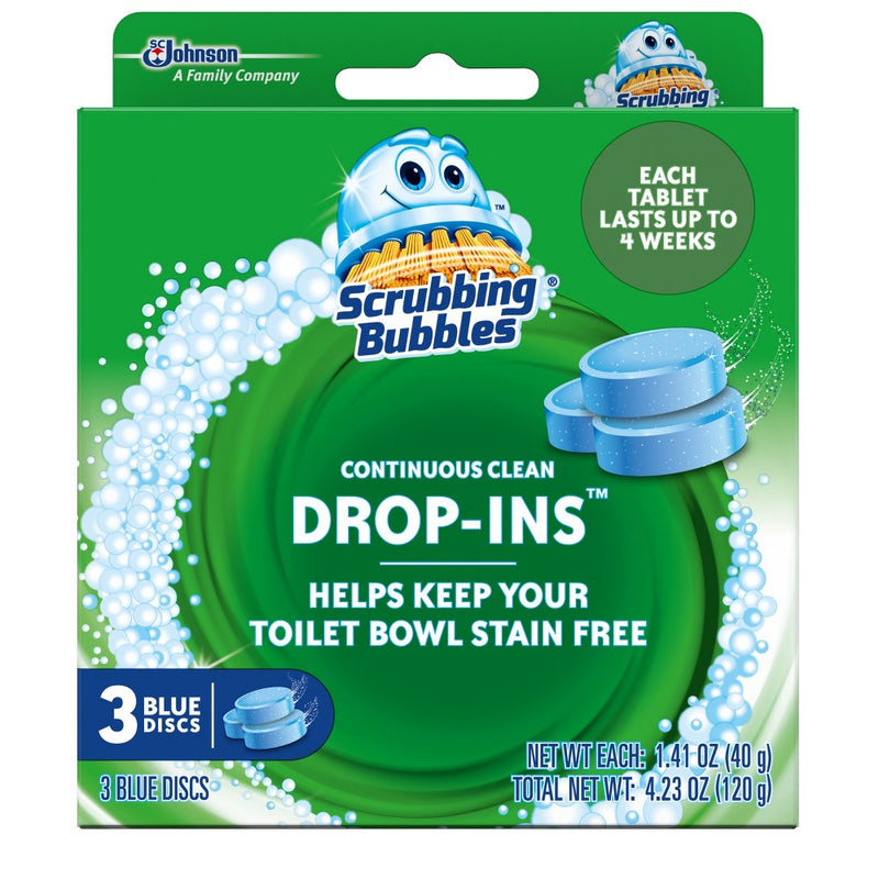 Scrubbing Bubbles Continuous Clean Drop-Ins - Blue Discs - 3ct/4.23oz