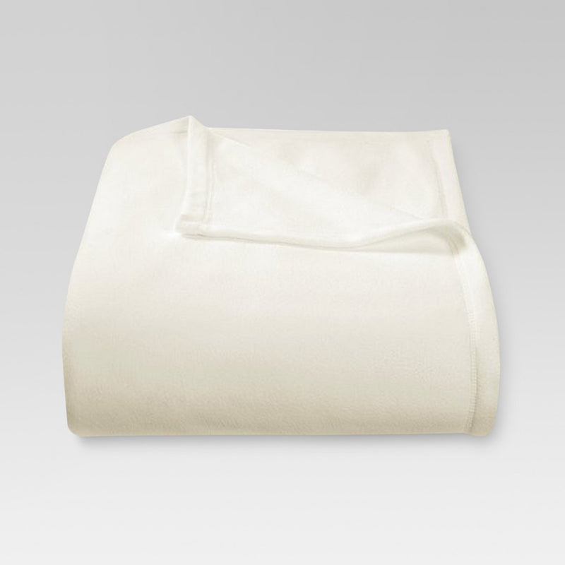 Full/Queen Microplush Bed Blanket Sour Cream - Threshold&