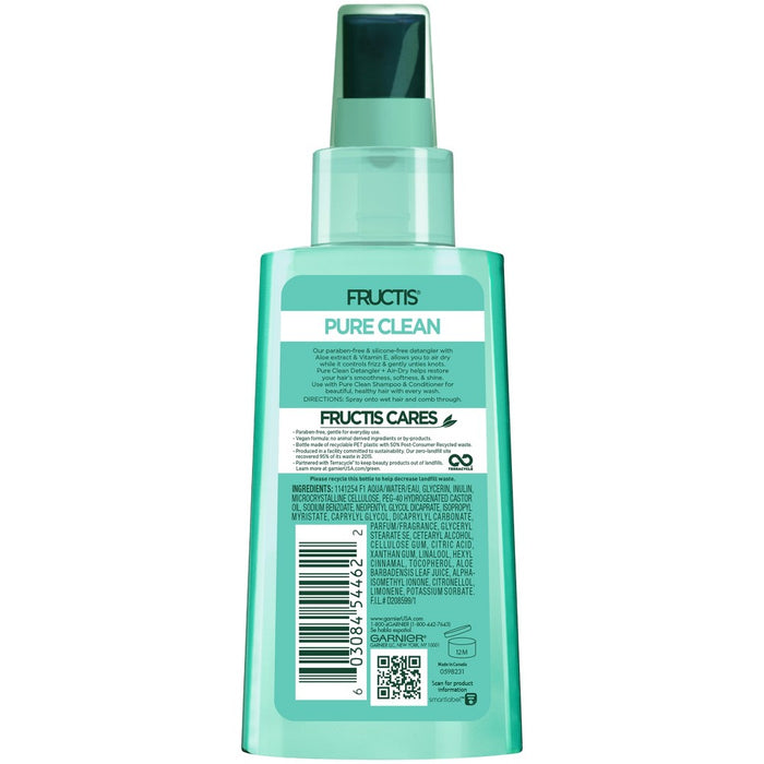 Garnier Fructis Pure Clean Detangler + Air Dry - 5.0 fl oz