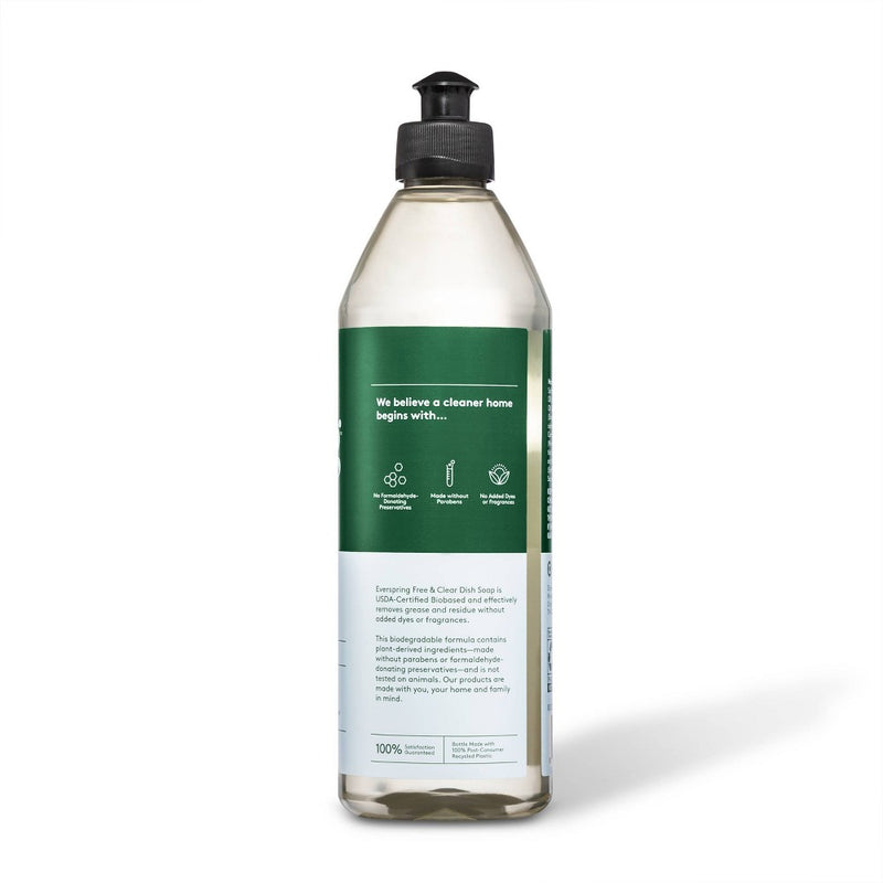 Free & Clear Liquid Dish Soap - 18 fl oz - Everspring&
