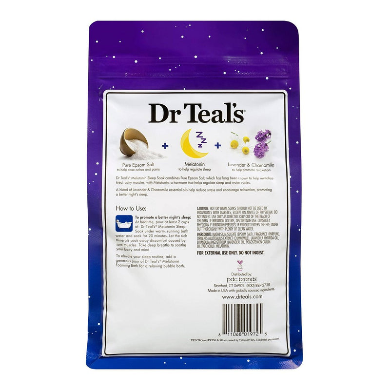 Dr Teal's Melatonin Sleep Epsom Bath Soaks - 48oz