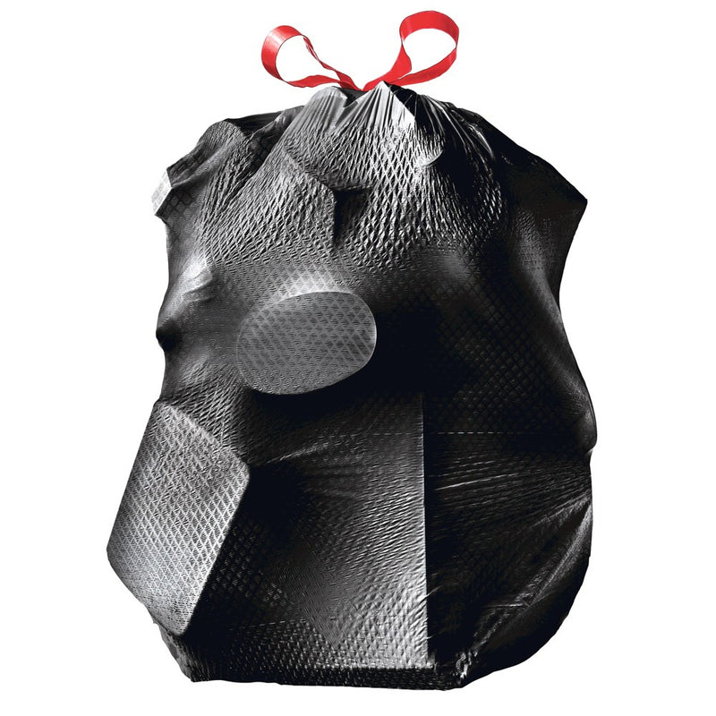 Glad Large Drawstring Trash Bags - ForceFlexPlus 30 Gallon Black Trash Bag - 68ct