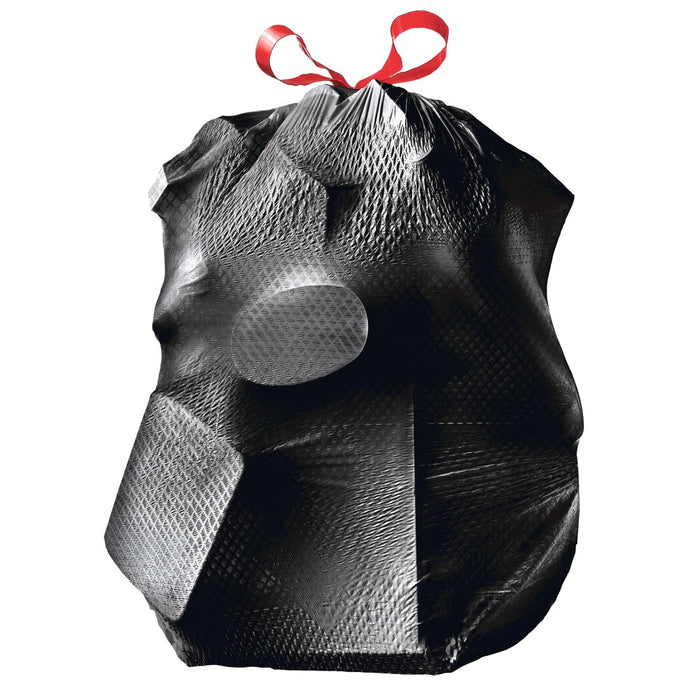 Glad Large Drawstring Trash Bags - ForceFlexPlus 30 Gallon Black Trash Bag - 68ct