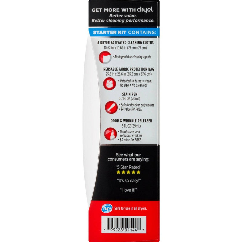 Dryel At-Home Dry Cleaner Starter Kit 4 Loads