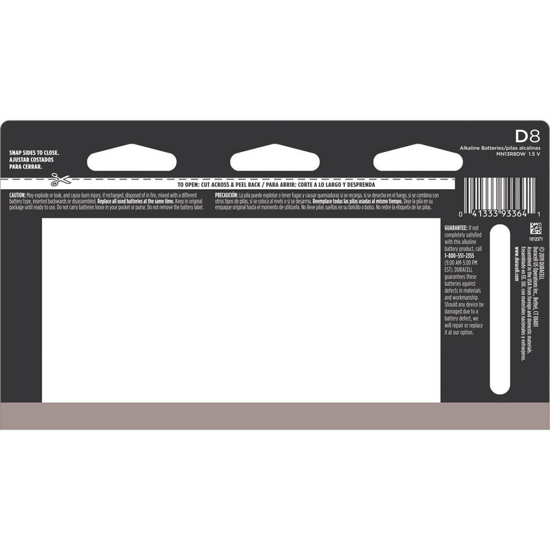 Duracell Coppertop D Batteries - 8ct
