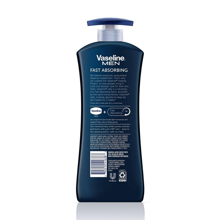 Vaseline Men Healing Moisture Fast Absorbing Body & Face Lotion 20.3 oz