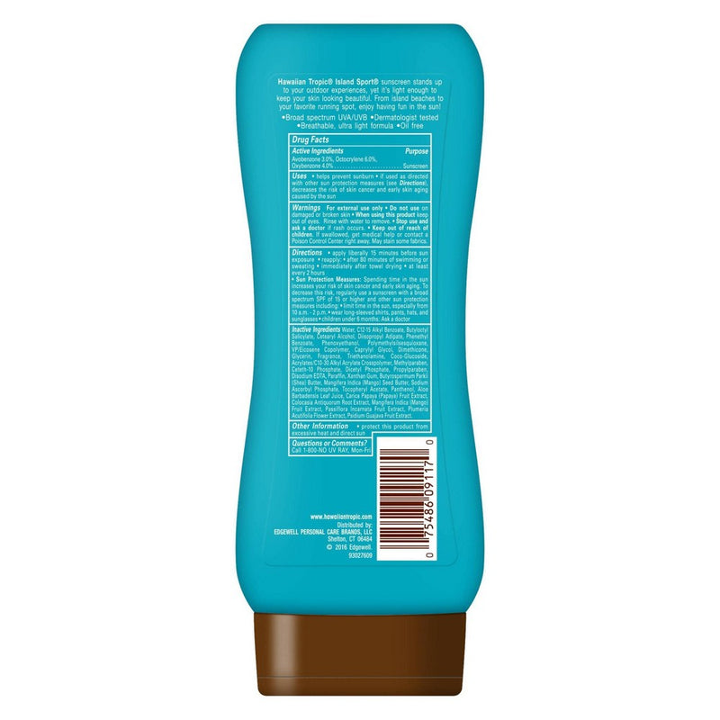 Hawaiian Tropic Island Sport Lotion Sunscreen - SPF 50 - 8oz