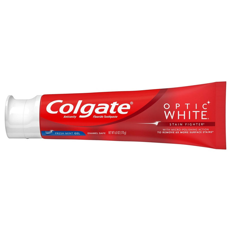 Colgate Optic White Stain Fighter Teeth Whitening Toothpaste - Fresh Mint Gel - 6oz