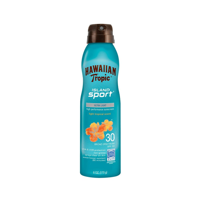 Hawaiian Tropic Island Sport Clear Spray Sunscreen - SPF 30 - 6oz