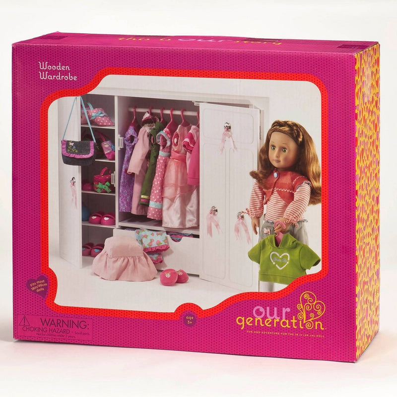 Our Generation Wooden Wardrobe - Closet for 18" Dolls (LOCAL PICKUP ONLY)