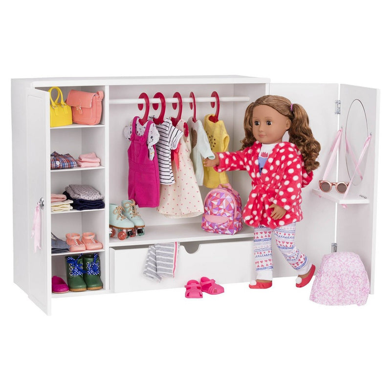 Our Generation Wooden Wardrobe - Closet for 18" Dolls (LOCAL PICKUP ONLY)