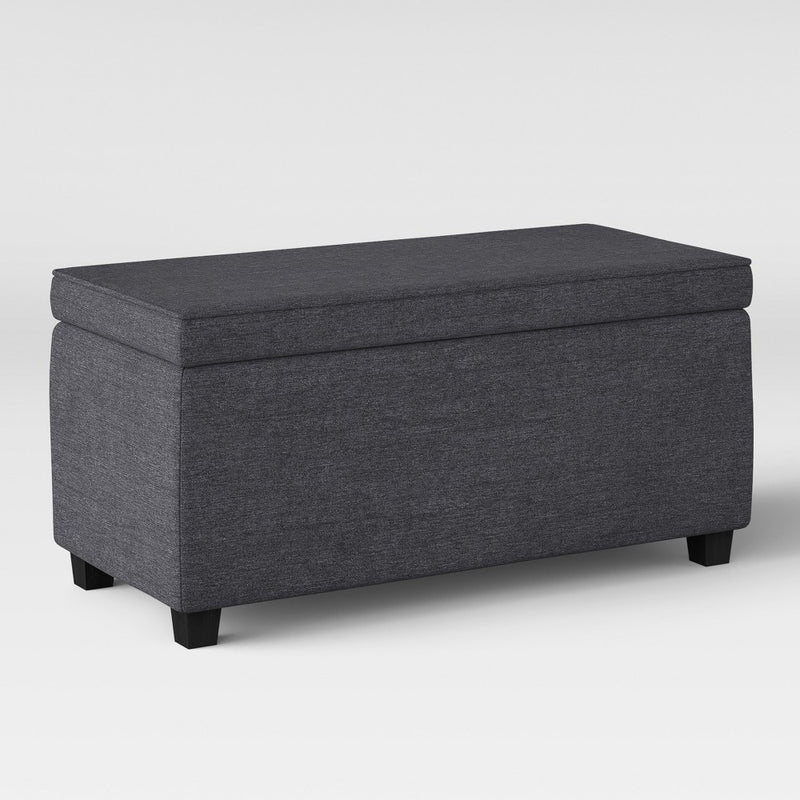Double Storage Ottoman Dark Gray - Room Essentials& (LOCAL PICKUP ONLY)