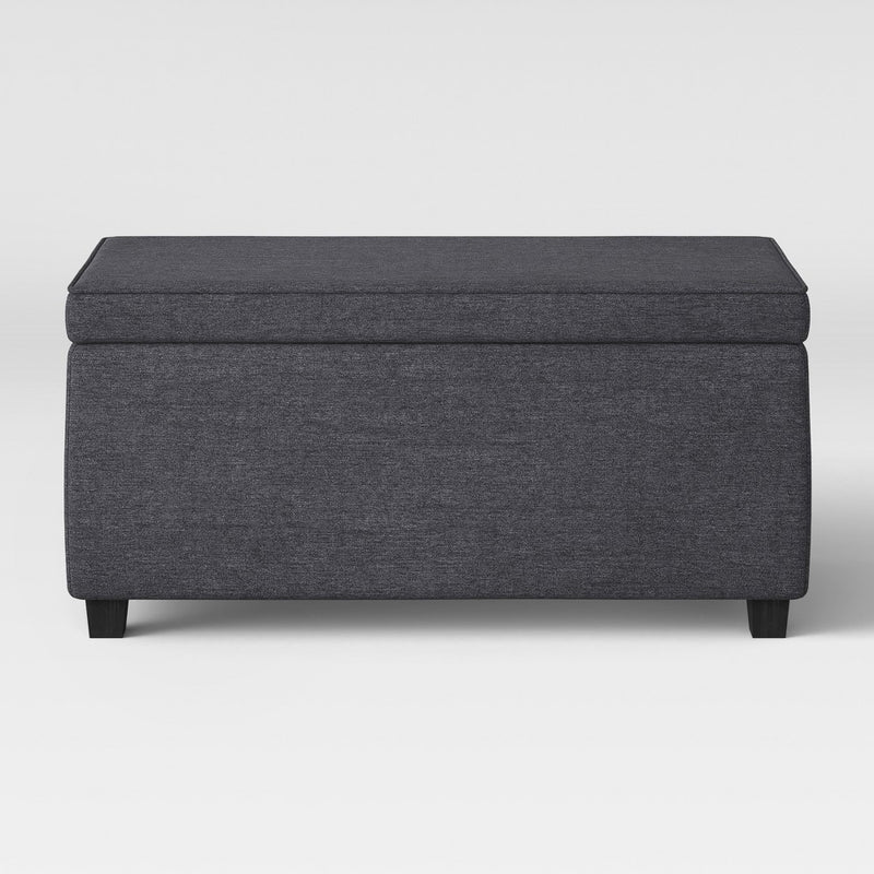 Double Storage Ottoman Dark Gray - Room Essentials& (LOCAL PICKUP ONLY)