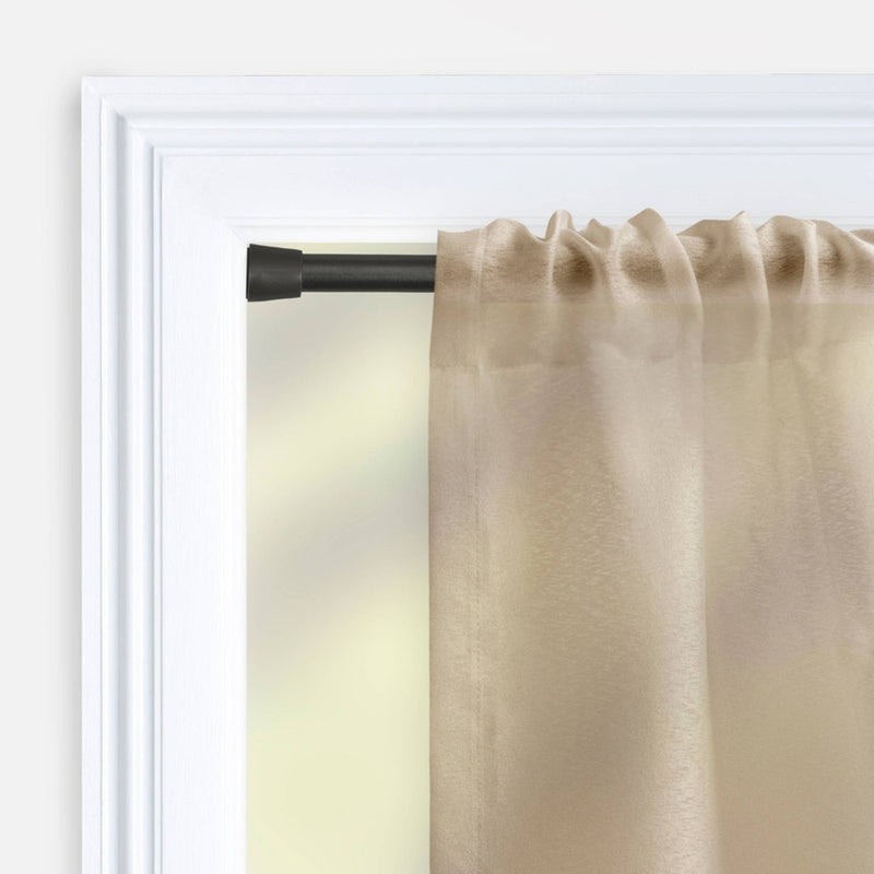 28"-48" Round Spring Tension Curtain Rod Bronze - Room Essentials& (LOCAL PICKUP ONLY)