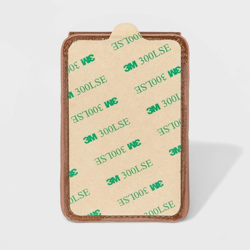 Adhesive Cell Phone Card Case Holder - Universal Thread& Brown
