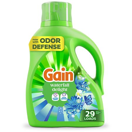 Gain Liquid Laundry Detergent, Now with Odor Defense Waterfall Delight - 39.0 fl oz