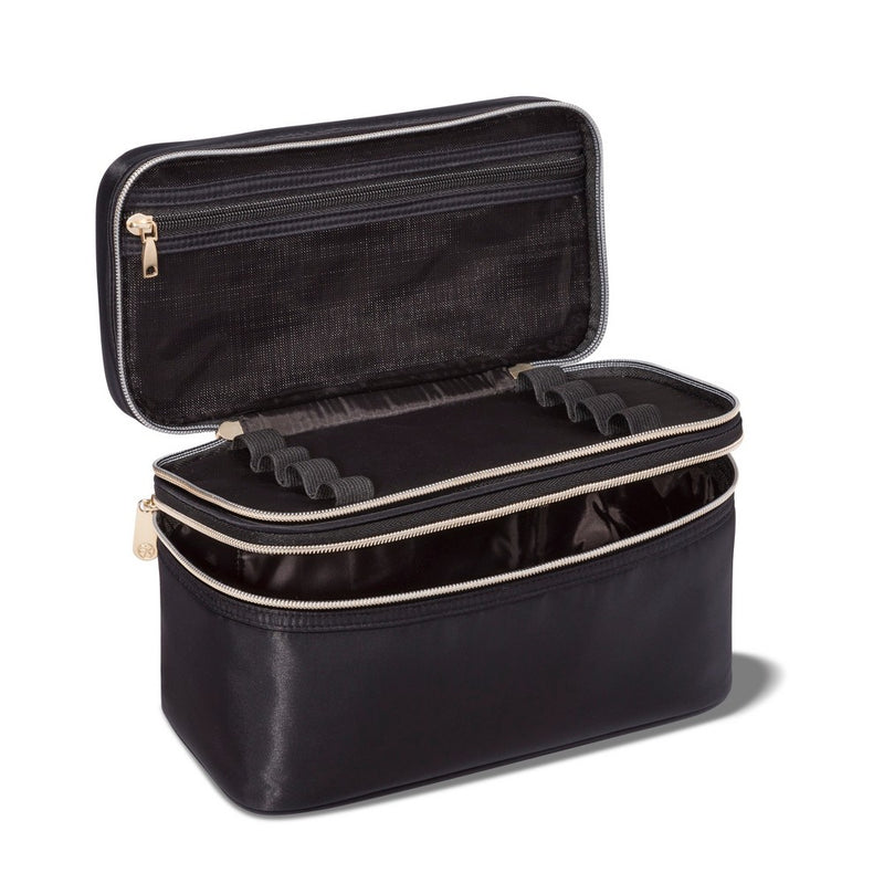 Sonia Kashuk& Double Zip Train Case Makeup Bag  - Black