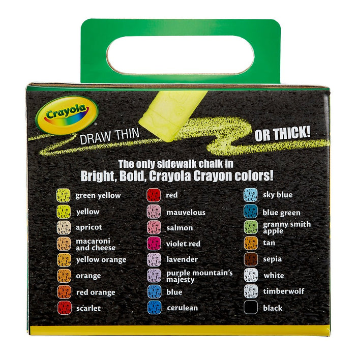 Crayola 24ct Washable Sidewalk Chalk - Bold Colors