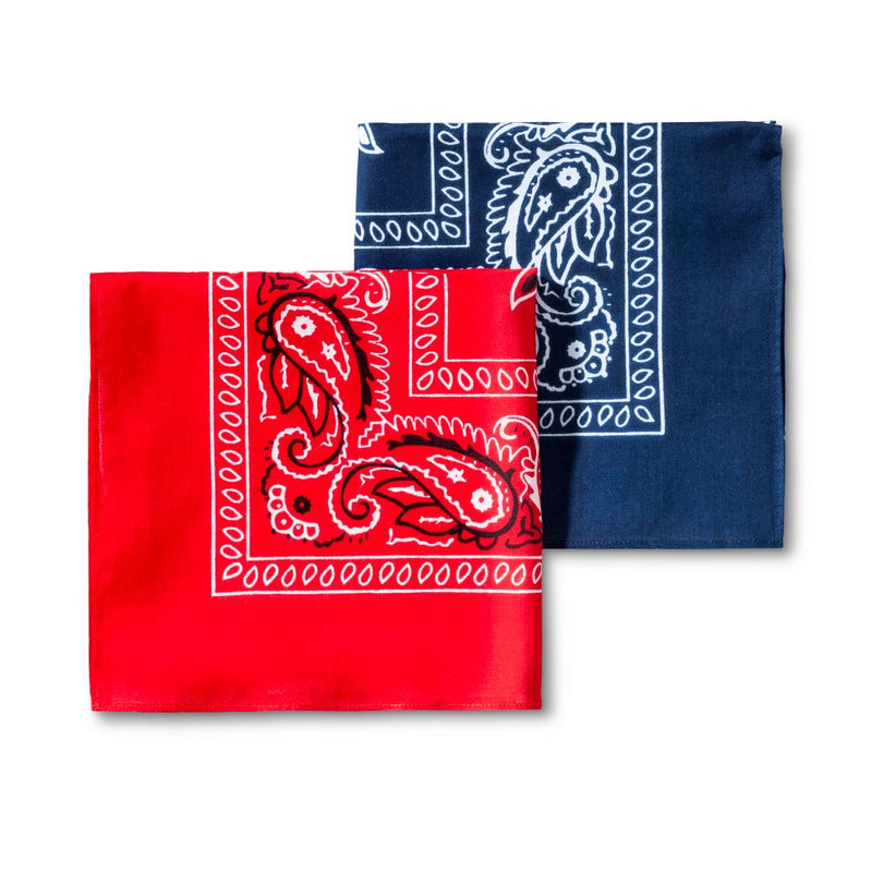 Men's 2pk Bandana Set - Goodfellow & Co& Red/Blue One Size
