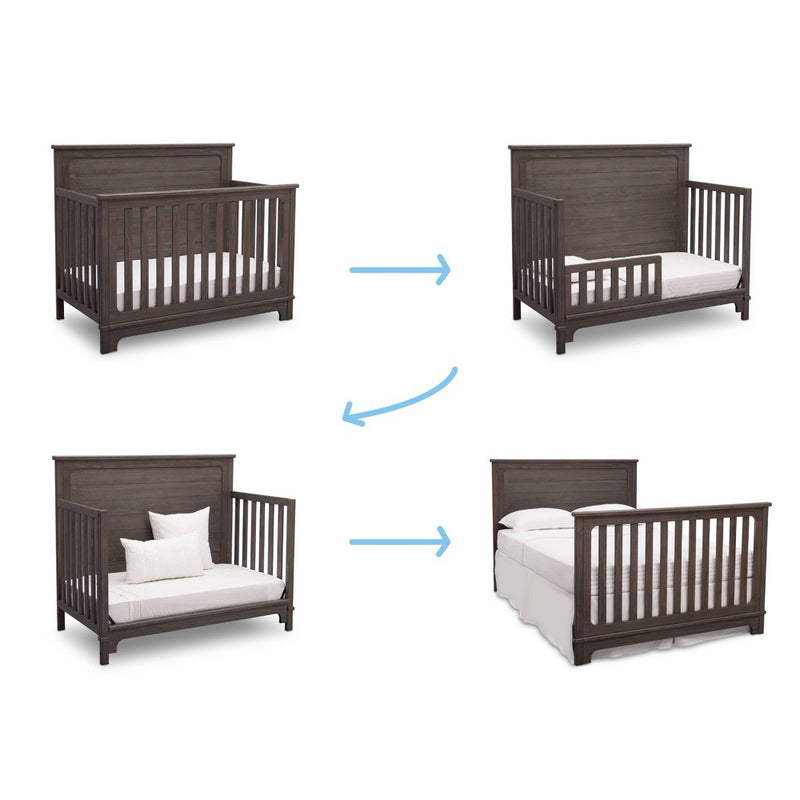 Simmons Kids Slumbertime Monterey 4-in-1 Convertible Crib - Rustic Gray (LOCAL PICKUP ONLY)
