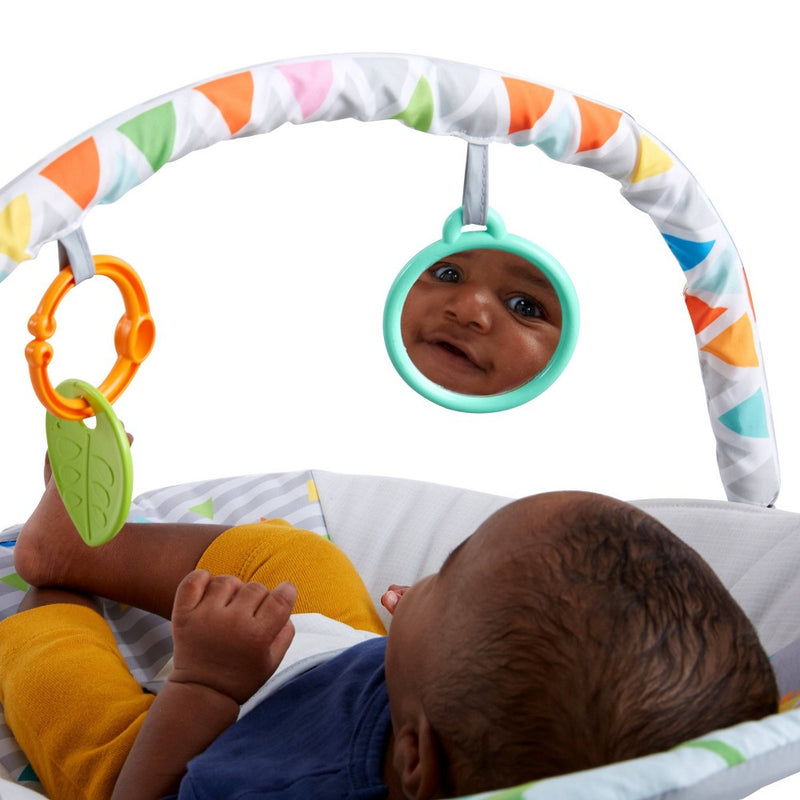 Bright Starts Safari Vibrating Baby Bouncer - Gray