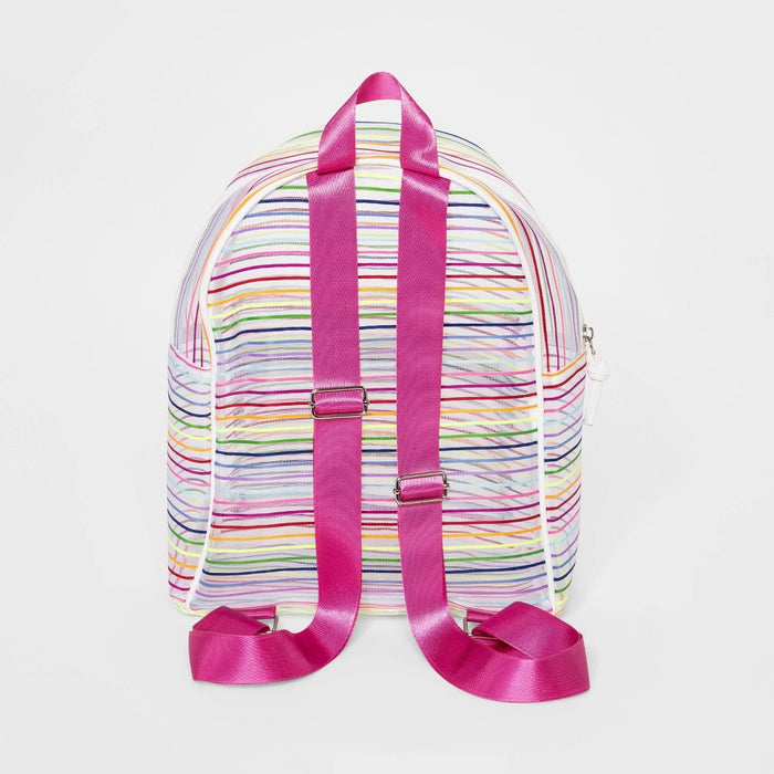 Girls' Printed Mesh Stripe Mini Backpack - Cat & Jack