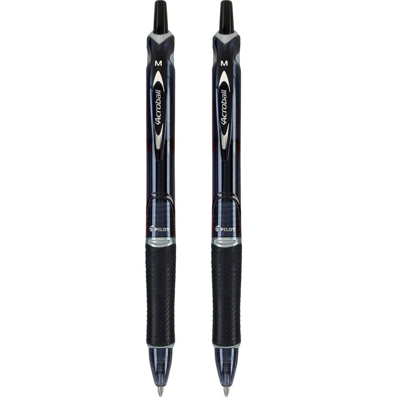 Pilot 2ct Acroball Colors Advanced Ink Ballpoint Pens Medium Point 1.0mm Black